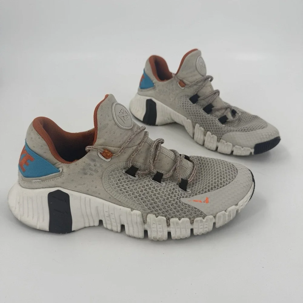 Nike Free Metcon 4 Gray Orange Blue Training Shoes Mens US 8 EU 41 DH2726-091
